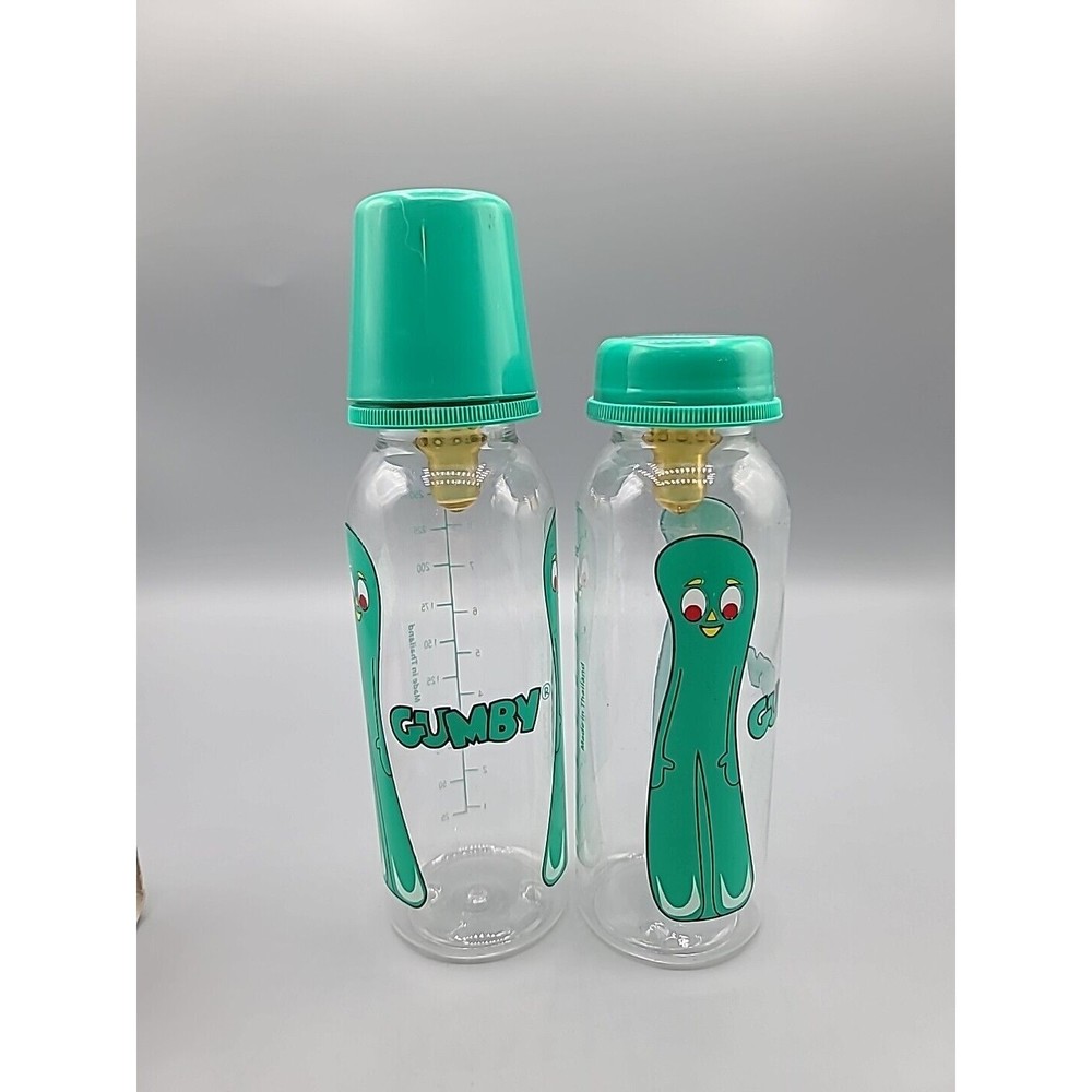 Gumby Baby Bottles Lot Of 4 8 Oz Latex Nipple 2004 Prema Toy - Picture 7 of 10